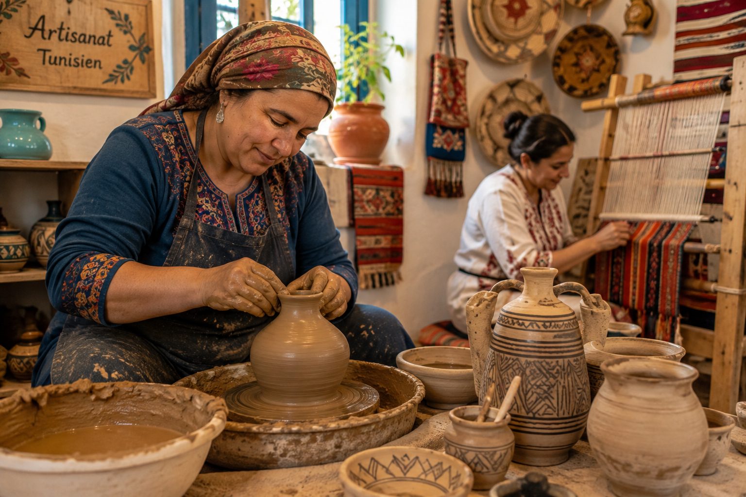 Atelier de poterie traditionnelle